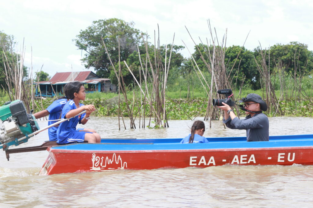 Associated Press photojournalists documented a day in the lives of children attending school in Cambodia’s floating communities—from travelling by school boat and taking part in classroom activities to returning home across the Tonle Sap Lake.